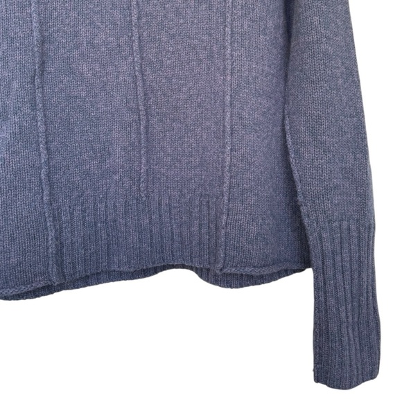 Toad & Co Wool Cashmere V-Neck Sweater Size Large Blue - Picture 4 of 7
